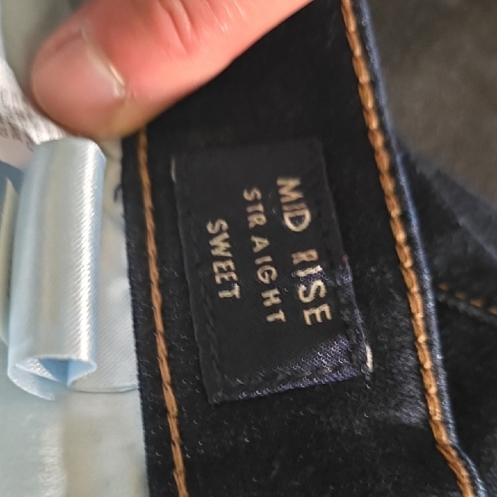 Lucky Brand Women's Mid Rise Straight Jeans - Dark Blue
